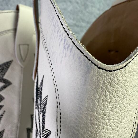 Marc Fisher Ltd. Roselle Western Boot Size 6.5 Women's White Leather MSRP $329 - Picture 5 of 10